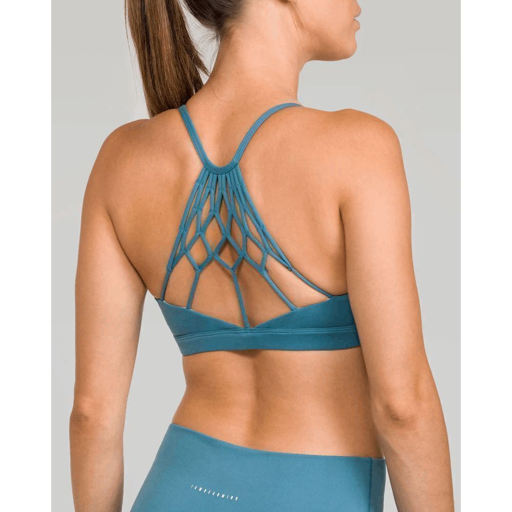 IAB MFG NWT 'Namaste' Strappy Sports Bra in 'Azure' Blue Medium